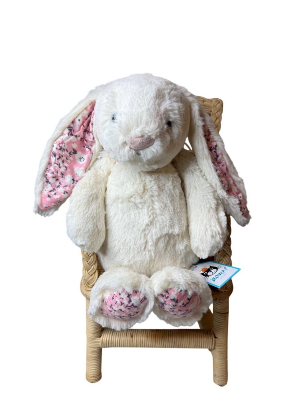 Jellycat Medium Blossom Cherry Bunny Plush Floral Ears & Feet 12" New With Tags